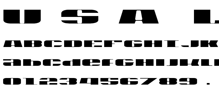 U.S.A. Light font